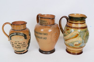 Lot 73 - Three 19th century Lambeth Doulton...