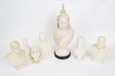 Lot 83 - Quantity of ceramic white glazed busts of...