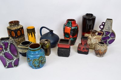 Lot 100 - Quantity of West German pottery with typical...