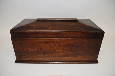 Lot 116 - Wooden sarcophagus shaped tea caddy