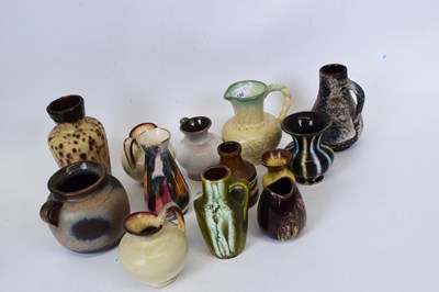 Lot 136 - Quantity of small West German pottery jugs and...