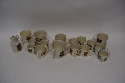 Lot 174 - Quantity of Goss tygs with various armorial...