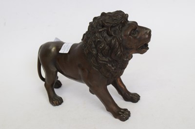 Lot 230 - Spelter model of a lion