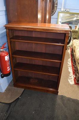 Lot 466 - Late 19th century mahogany open front bookcase...
