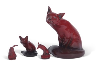 Lot 66 - A large Royal Doulton flambe model of a fox...