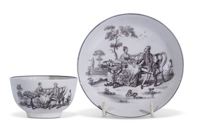Lot 89 - Rare Worcester Teabowl and Saucer