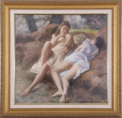 Lot 605 - Oleg Lomakine (Russian, 1924-2010), 'Reverie',...
