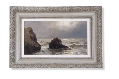 Lot 682 - British School, 20th Century, Coastal scene,...