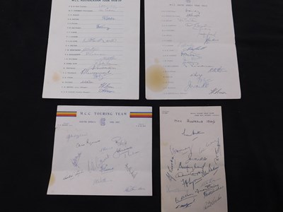 Lot 469 - Packet: MCC Touring team autographs comprising...