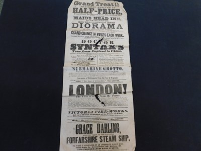 Lot 334 - Early Victorian playbill, Maids Head Inn, St...