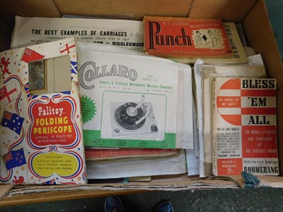 Lot 363 - Box: ephemera