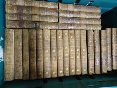 Lot 395 - Crate and box of assorted antiquarian