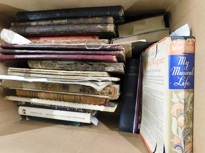 Lot 453 - Two boxes: music
