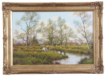 Lot 718 - James Wright (British, b. 1935), Angler in...