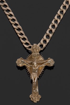 Lot 377 - 9ct gold flattened curb link necklace...