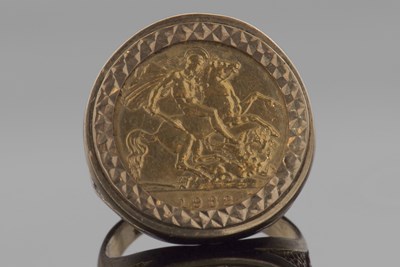 Lot 380 - Elizabeth II half sovereign dated 1982, in a...