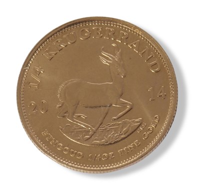 Lot 386 - South African quarter Krugerrand dated 2014