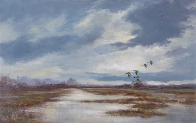 Lot 797 - Shirley Carnt (British, b.1927 -), "Floodtide -...