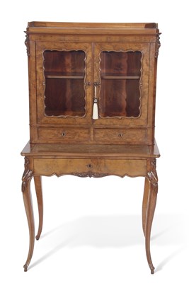 Lot 480 - Victorian walnut veneered ladies writing desk...