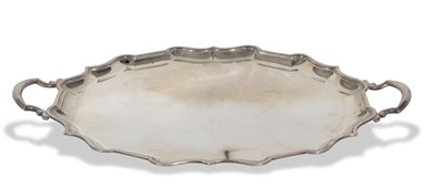 Lot 285 - George v heavy tea tray of plain polished oval...
