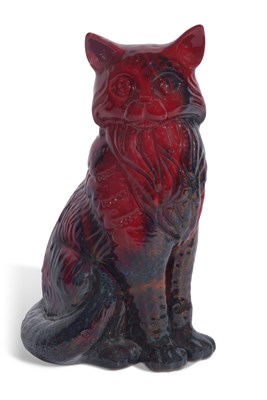 Lot 65 - Royal Doulton Flambe figure of a cat 30cm tall