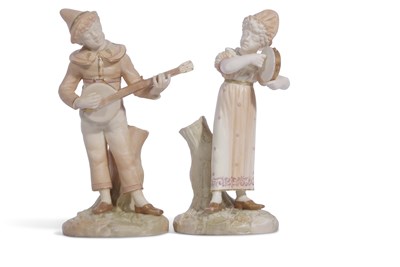 Lot 139 - Pair of Royal Worcester Hadley figures of...