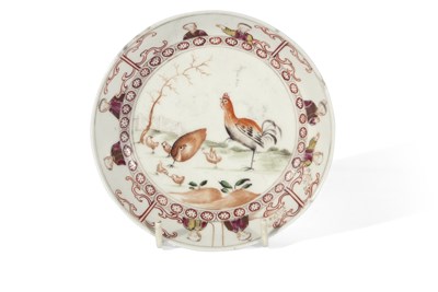 Lot 147 - Rare Lowestoft Saucer
