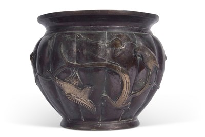 Lot 160 - Japanese bronze jardiniere, Meiji period, the...