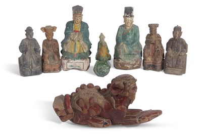 Lot 207 - Tang style pottery model of a figure on a...