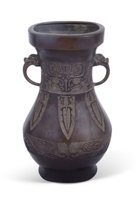 Lot 166 - Chinese bronze vase Hu in archaistic style,...