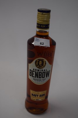 Lot 62 - 1 BOTTLE OF ADMIRAL BENBOW SUPERIOR TOT NAVY RUM