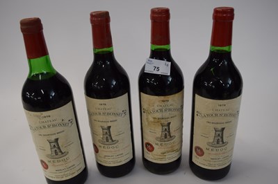Lot 75 - 4 BOTTLES OF 1978 CH LATOUR ST BONNET, MEDOC