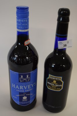 Lot 36 - 1 LITRE OF HARVEY'S BRISTOL CREAM SHERRY AND 1...