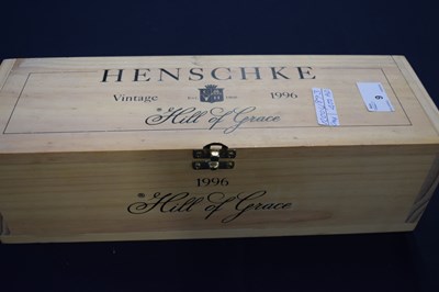 Lot 517 - 1 bt bottle of Henshke, wooden cased 1996- 750ml