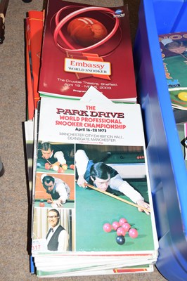 Lot 317 - Quantity of World Snooker Championship...