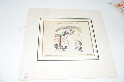 Lot 331 - Tom Webster coloured cartoon, Melbourne Oliver...