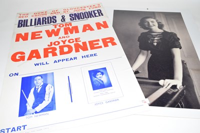 Lot 348 - Advertising poster - Billiards & Snooker Tom...