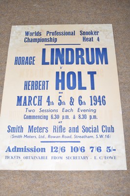 Lot 364 - Advertising poster - World Professional...