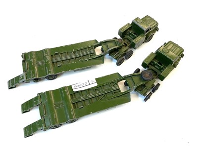 Lot 56 - 2 unboxed Dinky 660 die-cast tank transporters