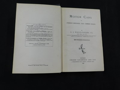 Lot 295 - ALEXANDER JAMES WALLIS-TAYLER: MOTOR CARS,...