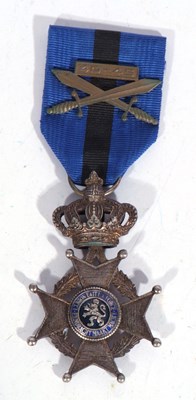 Lot 86 - Belgian Order of Leopold II Knights medal with...