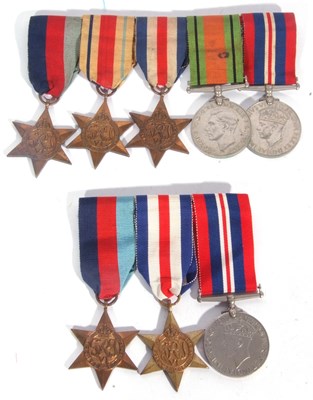 Lot 104 - 2 x sets to include: 1939-45 star, Africa star,...