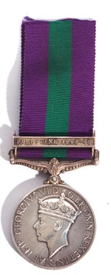 Lot 7 - George VI GSM with Palestine 1945-48 clasp...
