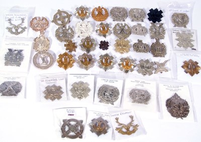 Lot 328 - Quantity of 20th century Scottish military cap...