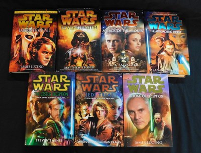 Lot 96 - STAR WARS NOVELS: 7 titles: JAMES LUCENO:...