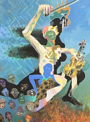 Lot 38 - Tom Phillips (British b. 1937) "Orpheus" oil...