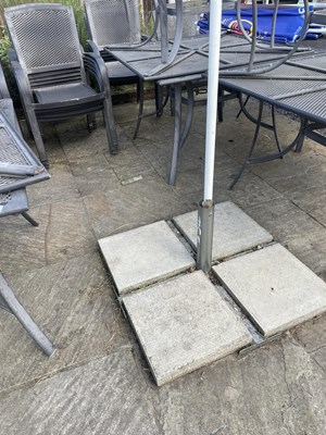 Lot 354 - Heavy duty large parasol base, width 86 cm