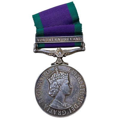 Lot 11 - ERII CSM with clasp Northern Ireland named to...