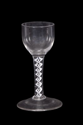 Lot 13 - Georgian wine or cordial glass, the bucket...