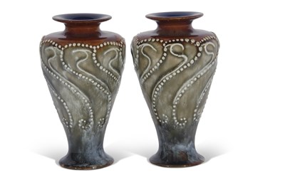 Lot 67 - Pair of Royal Doulton art nouveau vases by...